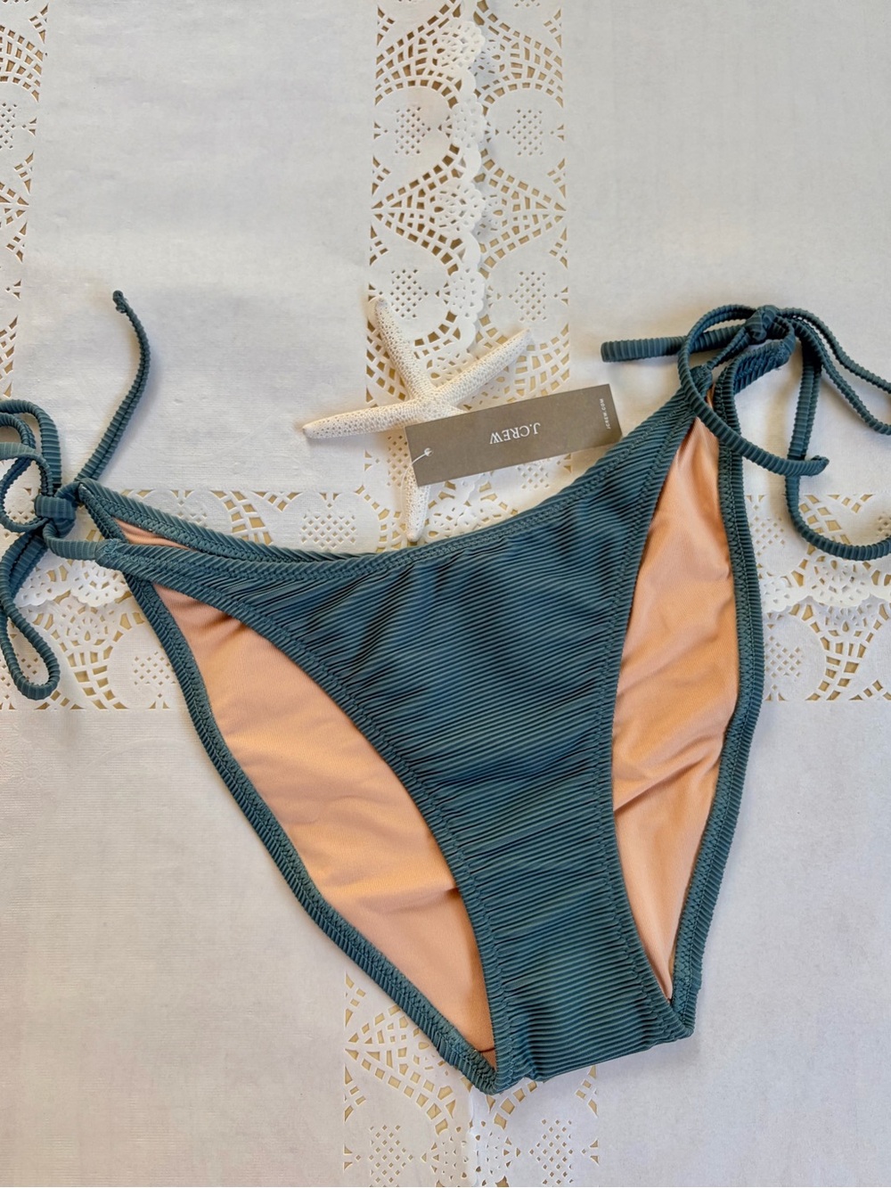 J.Crew Tie-Side Ribbed Bikini Bottom - Picture 2 of 4